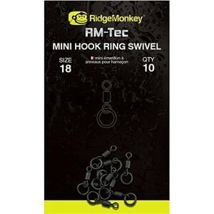 RidgeMonkey RM-Tec Mini Hook Ring Swivel 10 ks