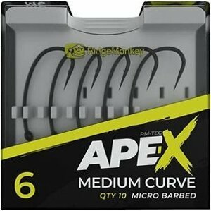 RidgeMonkey Ape-X Medium Curve Barbed 10 ks