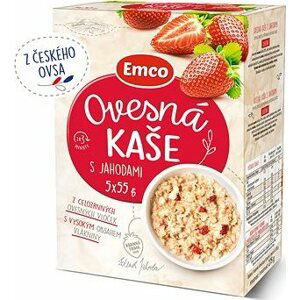 Emco Ovsená kaša s jahodami 5 × 55 g