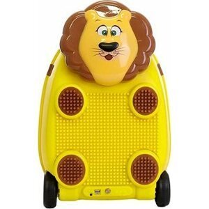Detský kufor na diaľkové ovládanie s mikrofónom (Levíča – žlté), PD Toys 3708, 46 × 33,5 × 30,5 cm