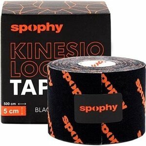 Spophy Kinesiology Tape Black, tejpovacia páska čierna, 5 cm × 5 m