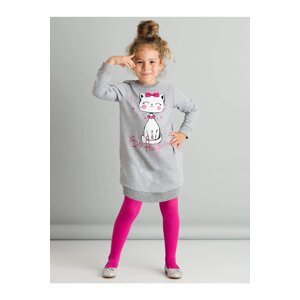 Dievčenské šaty Mushi MS-20S1-404/Gray Pink White