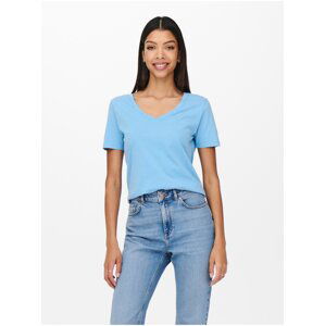 Light blue basic T-shirt JDY Farock - Women