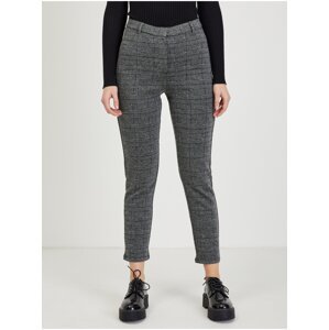 Grey ladies checkered shortened trousers ORSAY - Ladies