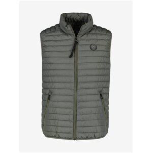 Khaki men's quilted vest LERROS - Men