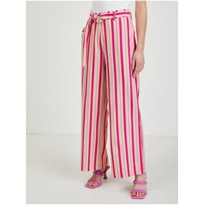 Pink Ladies Linen Striped Trousers ORSAY - Women