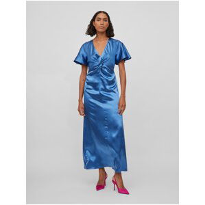 Blue Ladies Satin Maxi-dress VILA Sittas - Ladies