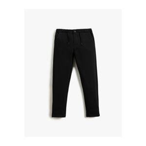 Koton Basic Sweatpants Tie Waist Button Closure Pocket