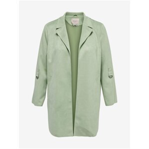 Light green lightweight coat for women in suede finish ONLY CARMAKOMA - Ladies