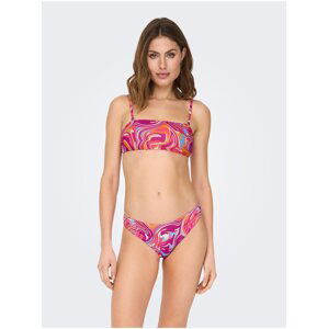 Dark pink Women's Patterned Swimwear Bottoms ONLY Lolli - Women