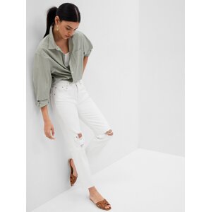 GAP Jeans white straight high rise - Women