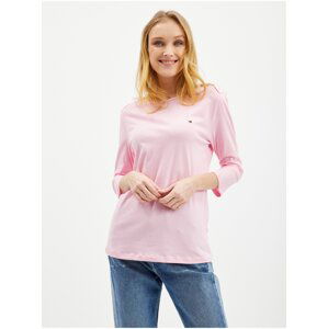 Pink Women's T-Shirt with three-quarter sleeves Tommy Hilfiger - Women