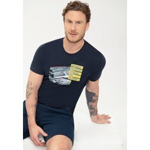 Volcano Man's T-shirt T-Offroad M02008-S23 Navy Blue