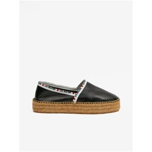 Black Women's Leather Espadrilles Love Moschino - Women