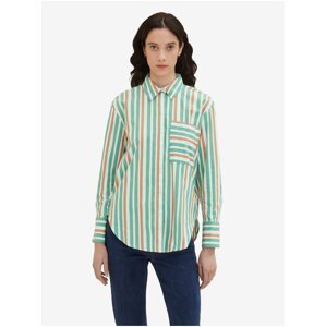 Light Green Ladies Striped Shirt Tom Tailor - Women