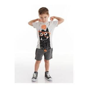 Denokids Bla Monster Boys T-shirt Shorts Set