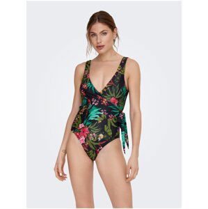 Black Women's One-Piece Swimwear with ONLY Julie Pattern - Women