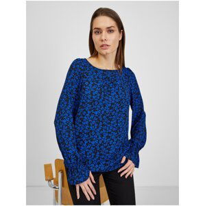 Orsay Black-Blue Ladies Floral Blouse - Ladies