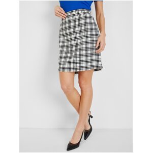 Orsay Black & White Checkered Skirt - Ladies