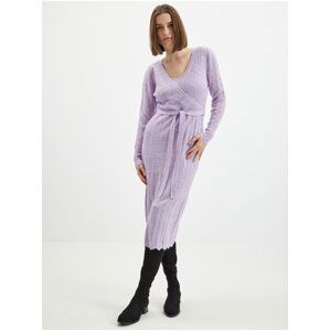 Orsay Light purple ladies sweater midi-dresses with wool - Ladies