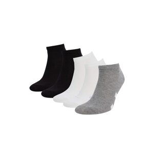 DEFACTO Men's Cotton 5-Pack Short Socks