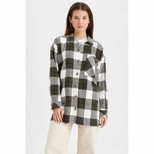 DEFACTO Relax Fit Plaid Long Sleeve Woven Tunic