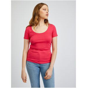 Dark pink women's basic T-shirt ORSAY - Women