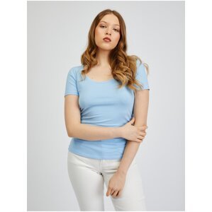 Light blue women's basic T-shirt ORSAY - Women