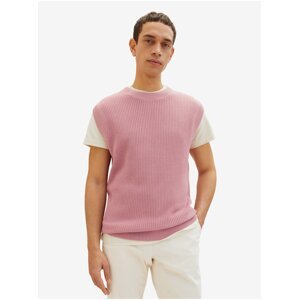 Pink Men's Sweater Vest Tom Tailor - Men