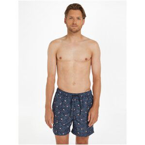 Dark blue men's swimwear with Tommy Hilfiger Underwear print - Men