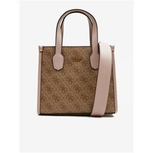Brown Ladies Patterned Handbag Guess Silvana - Ladies