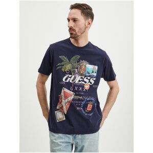 Dark blue men's T-Shirt Guess Nautica Collage - Men