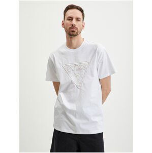 White Men's T-Shirt Guess Moisey - Men