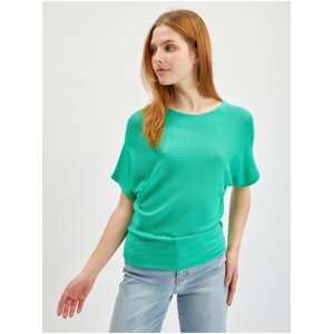 Orsay Light Green Ladies Short Sleeve Sweater - Women