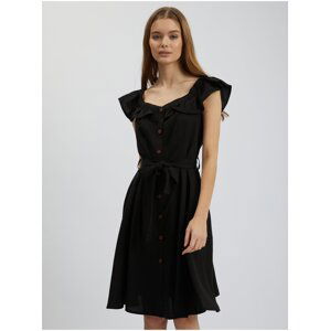 Orsay Black Dress Linen - Ladies