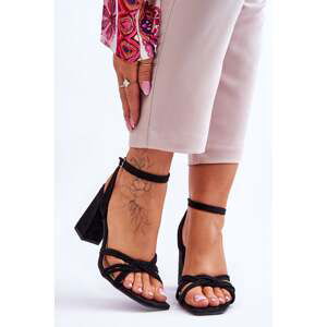 Classic suede heel sandals Bernett black