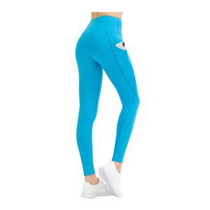 LOS OJOS Women's Turquoise High Waist Double Pocket Leggings