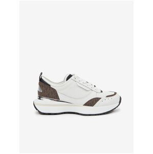 Michael Kors Flynn Trainer Brown and White Womens Sneakers - Ladies