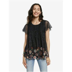 Black Desigual TS Norte Womens T-Shirt - Women