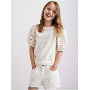 White Girly Shorts Desigual Guitarra - Girls