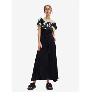 Black Dress with Frill Desigual Susan - Ladies