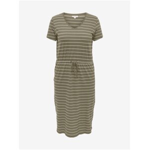 Khaki Women's Striped Midisats ONLY CARMAKOMA May - Ladies