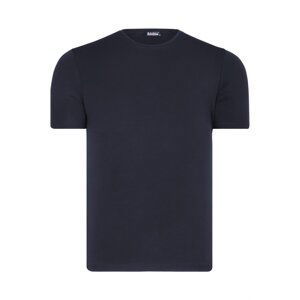 T8569 DEWBERRY BIKE COLLAR MENS T-SHIRT-PLAIN NAVY BLUE