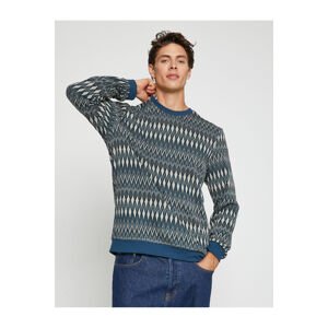 Koton Patterned Knitwear Sweater Crew Neck