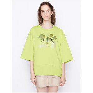 Light Green Women Oversize Sweatshirt Armani Exchange - Women