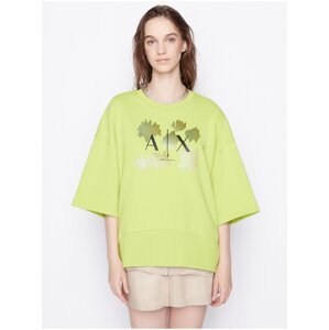 Light Green Women Oversize Sweatshirt Armani Exchange - Women