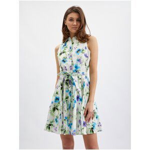 Orsay Blue-cream Women's Flowered Dress - Women