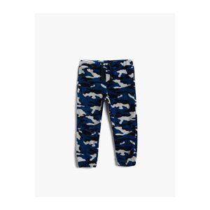 Koton Plush Sweatpants Camouflage Pattern