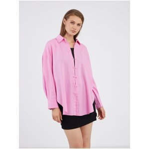 Pink Ladies Linen Shirt ONLY Corina - Women