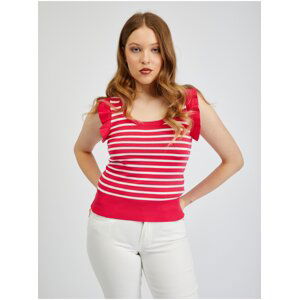 Orsay White Pink Women's Striped T-Shirt - Women